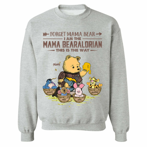 Forget Mama Bear - The Mama Bearalorian This Is The Way - Personalized Shirt For Mom Custom Nickname With Kids Gift - Image 11