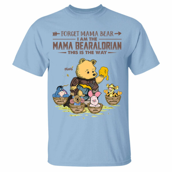 Forget Mama Bear - The Mama Bearalorian This Is The Way - Personalized Shirt For Mom Custom Nickname With Kids Gift - Image 3
