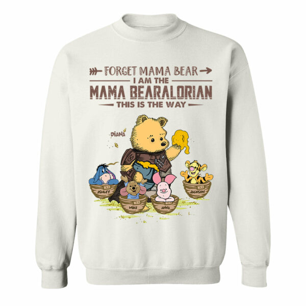 Forget Mama Bear - The Mama Bearalorian This Is The Way - Personalized Shirt For Mom Custom Nickname With Kids Gift - Image 7
