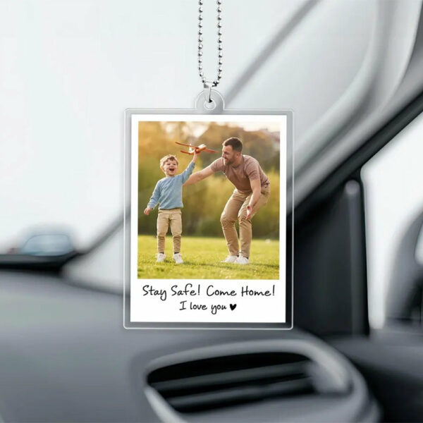 FREE PHOTO Custom Dad Car Visor Clip, Drive Safe Daddy, Fathers Day Gifts for Dad, Dad Gifts from Kids, Husband Gift, Sun Visor Clip - Image 6