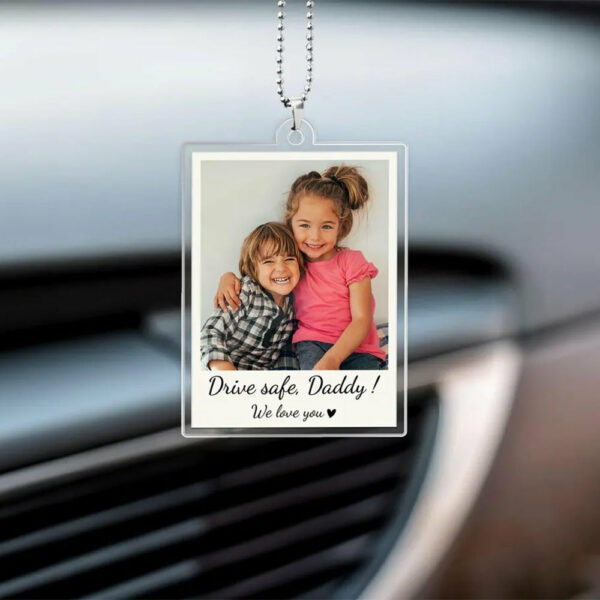 FREE PHOTO Custom Dad Car Visor Clip, Drive Safe Daddy, Fathers Day Gifts for Dad, Dad Gifts from Kids, Husband Gift, Sun Visor Clip - Image 5