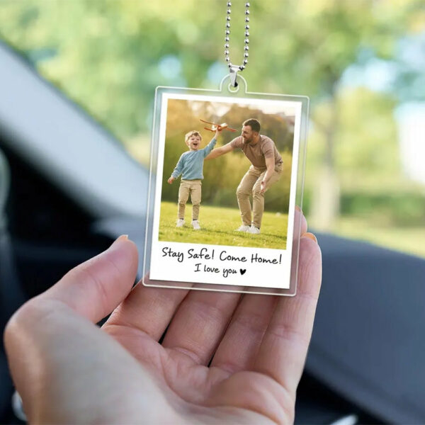 FREE PHOTO Custom Dad Car Visor Clip, Drive Safe Daddy, Fathers Day Gifts for Dad, Dad Gifts from Kids, Husband Gift, Sun Visor Clip - Image 7