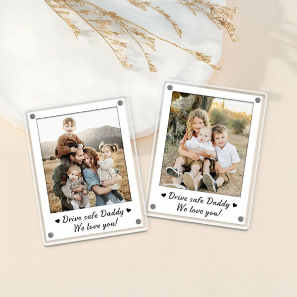 FREE PHOTO Custom Photo Car Visor Clip, Fathers Day Gift for Dad, Dad Gifts from Kids, Personalized Gift for Grandpa, Dad Birthday Gifts - Image 3