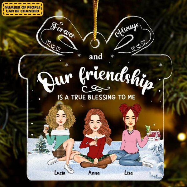 Friendship Is A True Blessing To Me - Personalized Acrylic Ornament - Image 6
