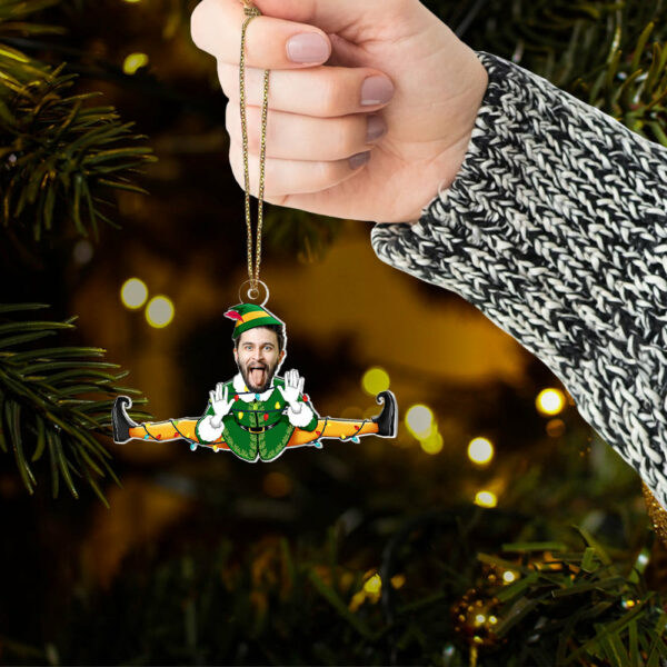 Funny Christmas Custom Face Family, Friends - Personalized Acrylic Photo Ornament - Image 5
