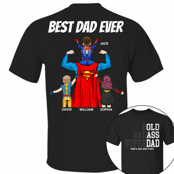 Funny Old Man Saying Gag Gift Birthday for Dad Fathers Day Personalized T-Shirt - Image 5