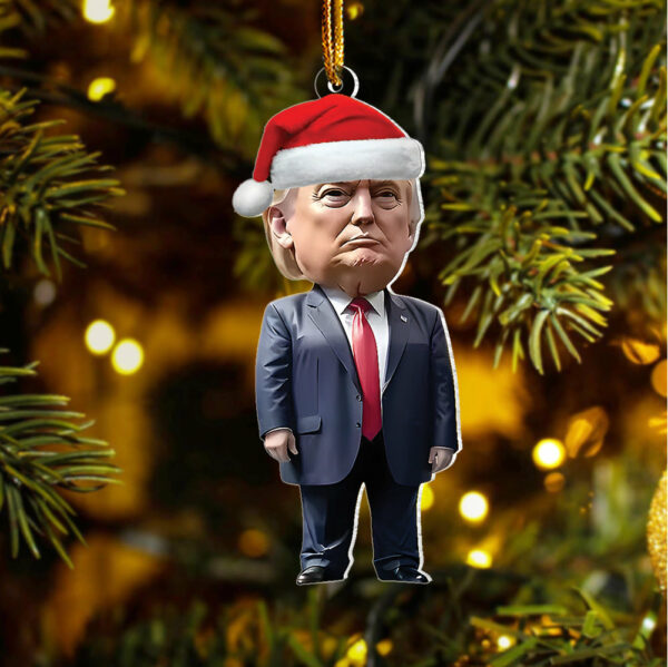 Funny Trump Cartoon Acrylic Ornament - Image 3