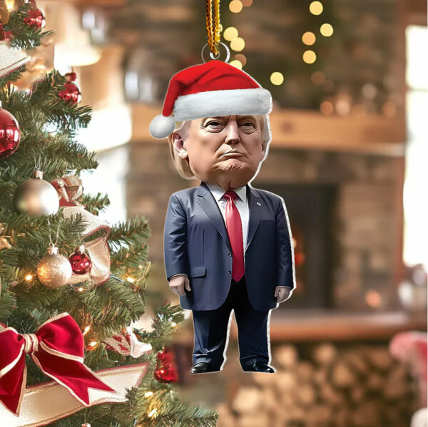 Funny Trump Cartoon Acrylic Ornament