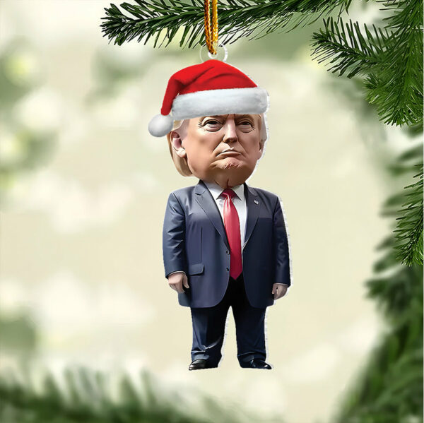 Funny Trump Cartoon Acrylic Ornament - Image 2