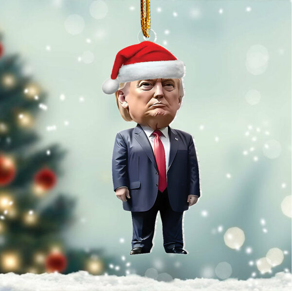 Funny Trump Cartoon Acrylic Ornament - Image 4