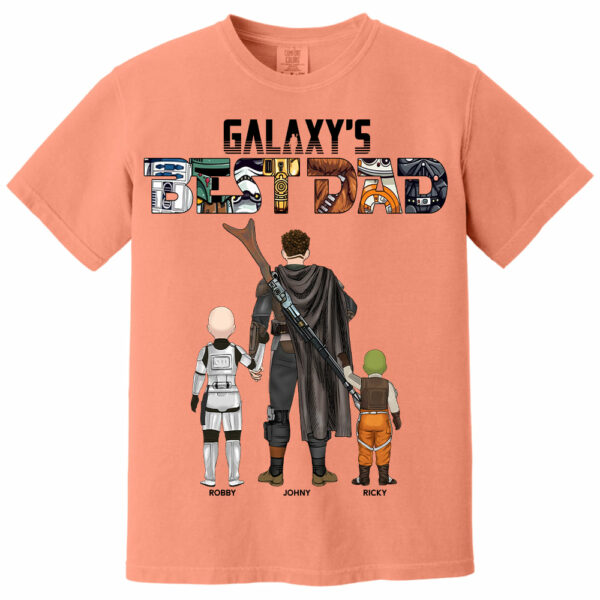 Galaxy's Best Dad, Personalized Shirt For Dad T1807 - Image 14