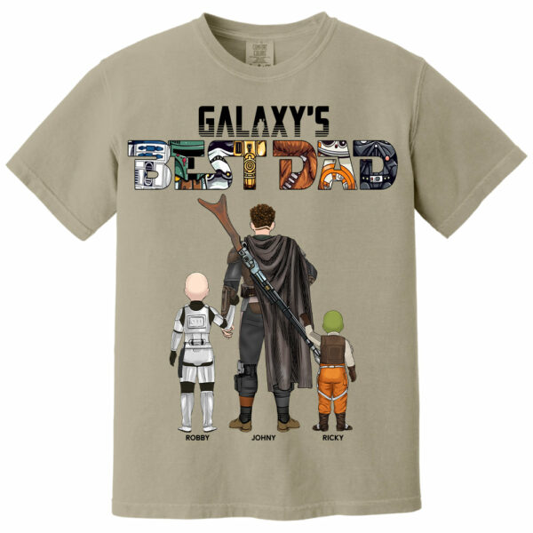 Galaxy's Best Dad, Personalized Shirt For Dad T1807 - Image 13