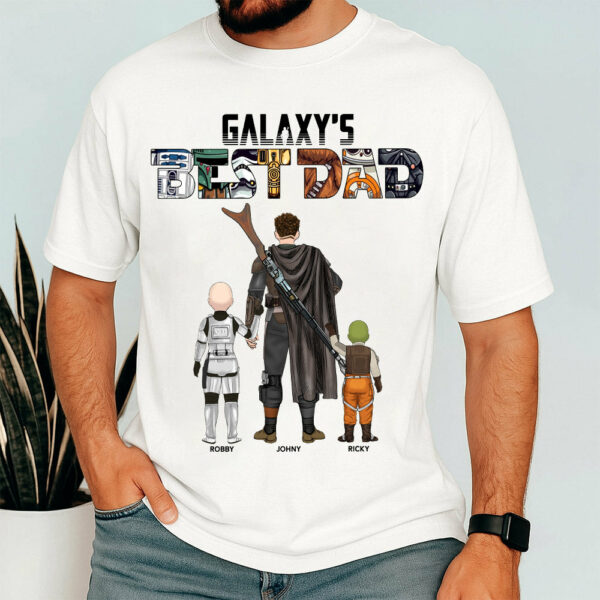 Galaxy's Best Dad, Personalized Shirt For Dad T1807