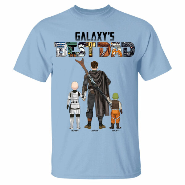 Galaxy's Best Dad, Personalized Shirt For Dad T1807 - Image 10