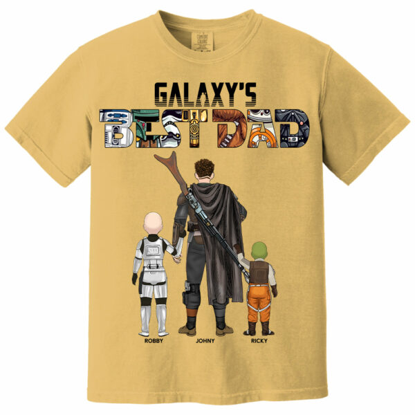 Galaxy's Best Dad, Personalized Shirt For Dad T1807 - Image 12