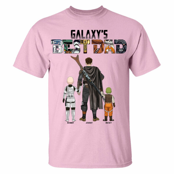 Galaxy's Best Dad, Personalized Shirt For Dad T1807 - Image 9