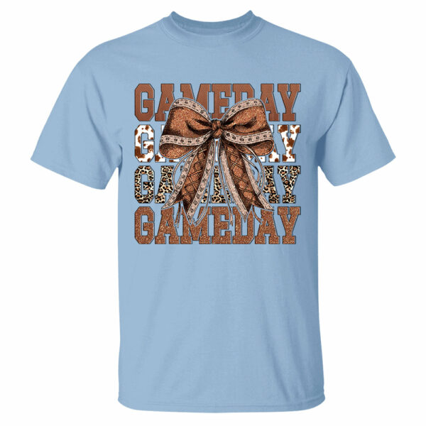 Game Day Glitter Football Coquette Bow Shirt - Image 5