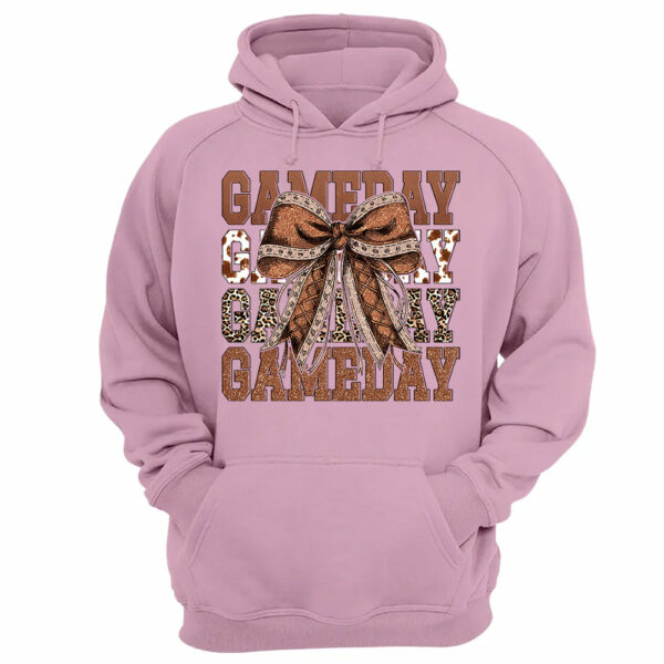 Game Day Glitter Football Coquette Bow Shirt - Image 12