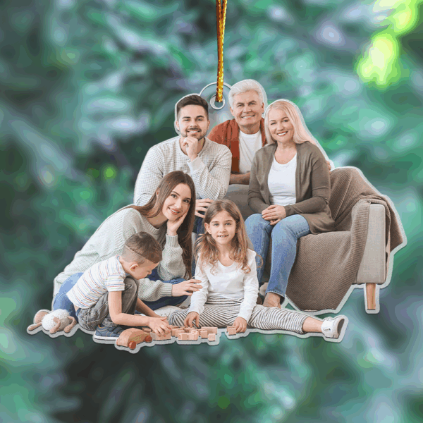 Gift For Grandparents - Personalized Acrylic Photo Ornament - Image 4