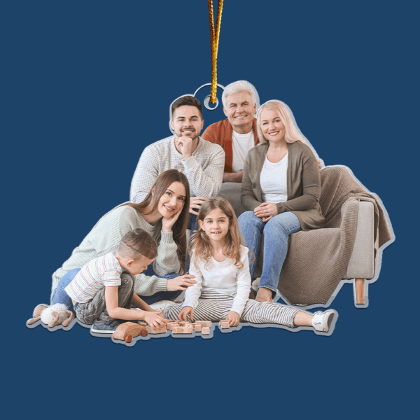Gift For Grandparents - Personalized Acrylic Photo Ornament - Image 5