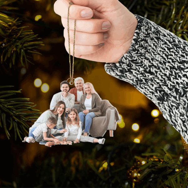 Gift For Grandparents - Personalized Acrylic Photo Ornament - Image 6