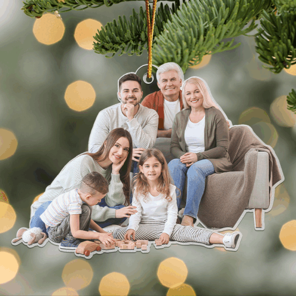 Gift For Grandparents - Personalized Acrylic Photo Ornament - Image 3
