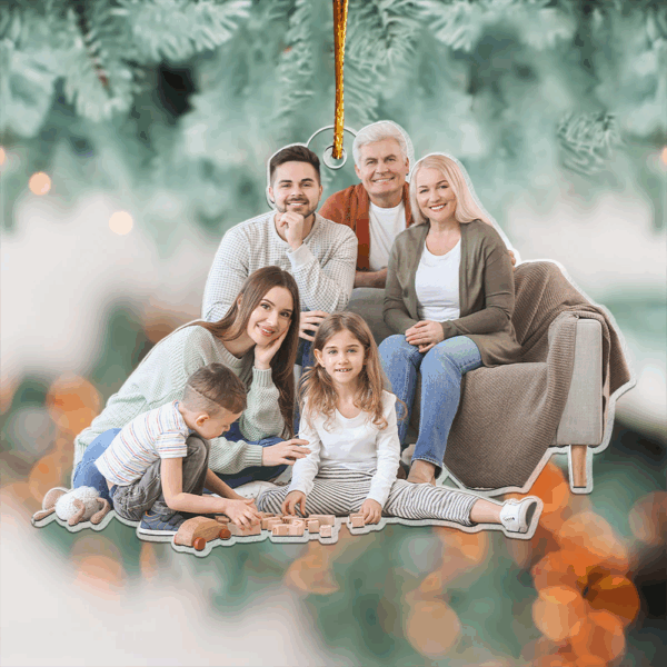 Gift For Grandparents - Personalized Acrylic Photo Ornament - Image 2
