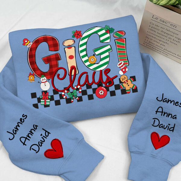 Gigi Claus - Personalized Grandma Coquette Sweatshirt, Custom Nana Mimi Gigi Shirt NA04 - Image 16