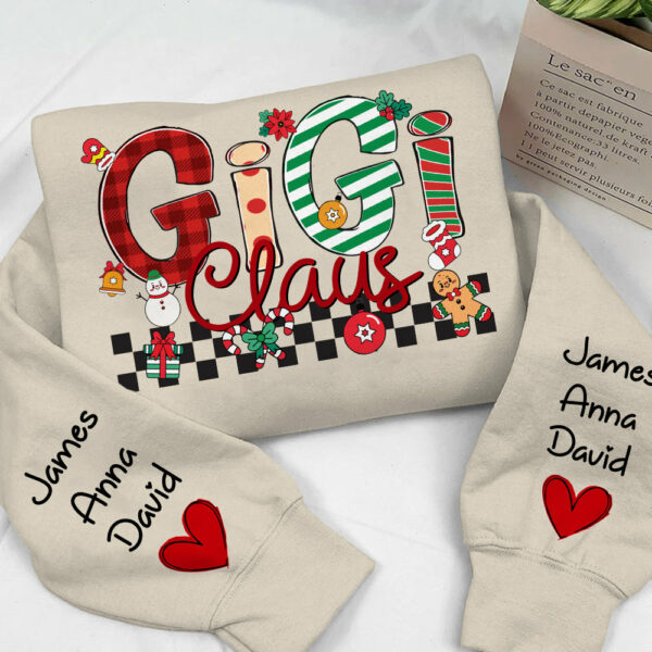 Gigi Claus - Personalized Grandma Coquette Sweatshirt, Custom Nana Mimi Gigi Shirt NA04 - Image 11