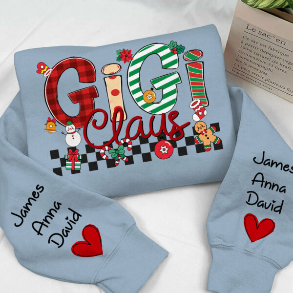 Gigi Claus - Personalized Grandma Coquette Sweatshirt, Custom Nana Mimi Gigi Shirt NA04 - Image 14
