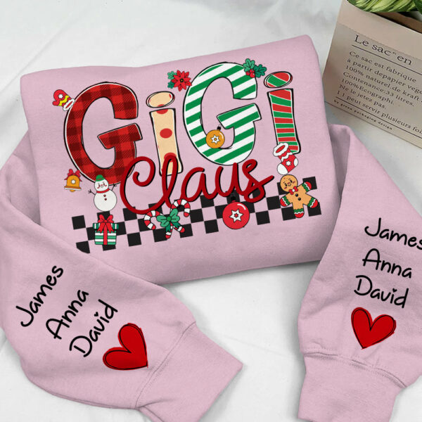 Gigi Claus - Personalized Grandma Coquette Sweatshirt, Custom Nana Mimi Gigi Shirt NA04 - Image 17