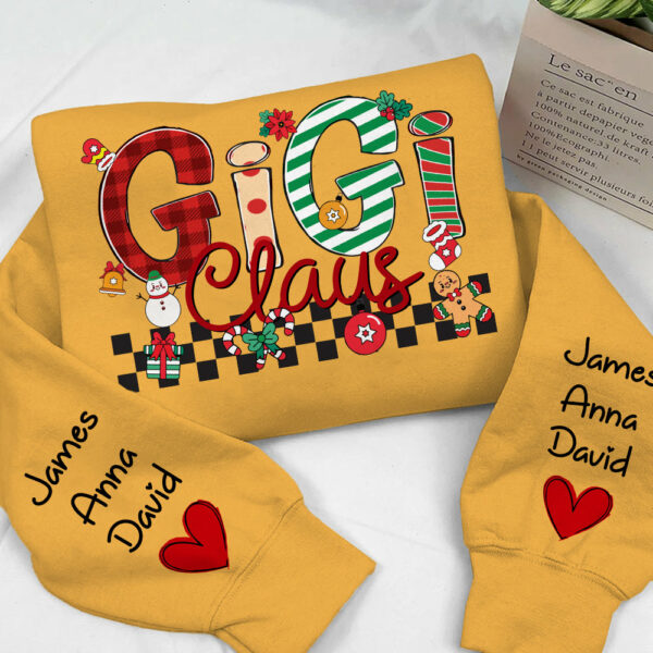 Gigi Claus - Personalized Grandma Coquette Sweatshirt, Custom Nana Mimi Gigi Shirt NA04 - Image 15