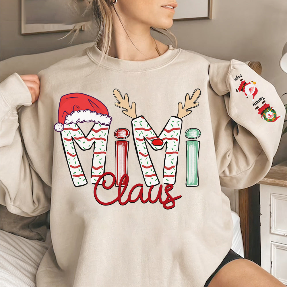 Gigi Claus Custom Sweatshirt - Best Family Christmas Gift for Grandma Gigi Nana NA04