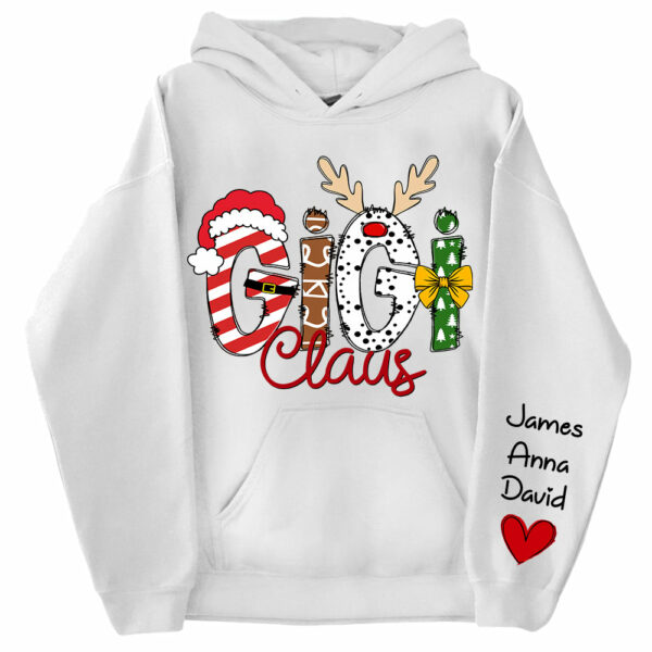 Gigi Claus Custom Sweatshirt, 2024 Christmas Nana Sweatshirt, Custom Grandma Claus Christmas Sweatshirt NA04 - Image 11