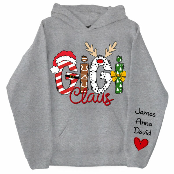 Gigi Claus Custom Sweatshirt, 2024 Christmas Nana Sweatshirt, Custom Grandma Claus Christmas Sweatshirt NA04 - Image 16