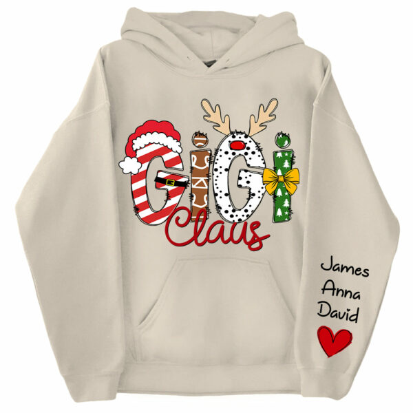 Gigi Claus Custom Sweatshirt, 2024 Christmas Nana Sweatshirt, Custom Grandma Claus Christmas Sweatshirt NA04 - Image 10