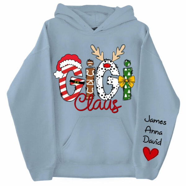 Gigi Claus Custom Sweatshirt, 2024 Christmas Nana Sweatshirt, Custom Grandma Claus Christmas Sweatshirt NA04 - Image 12