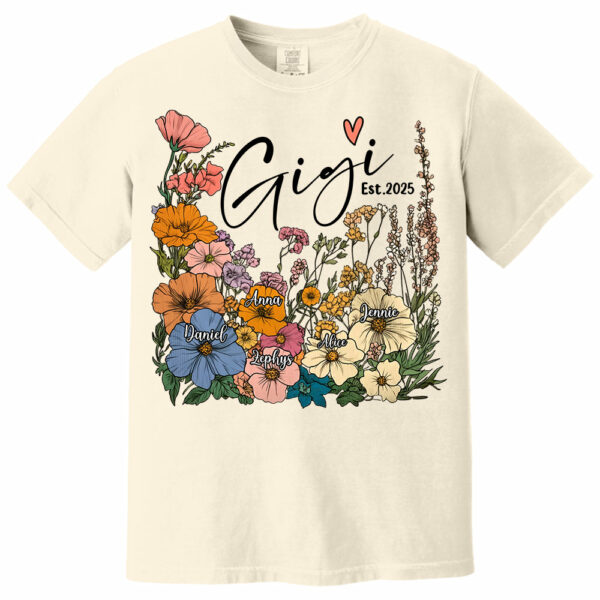 Gigi Vintage Floral Shirt - Custom Grandma With Grandkids, Gift for Mother's Day NA04 - Image 10