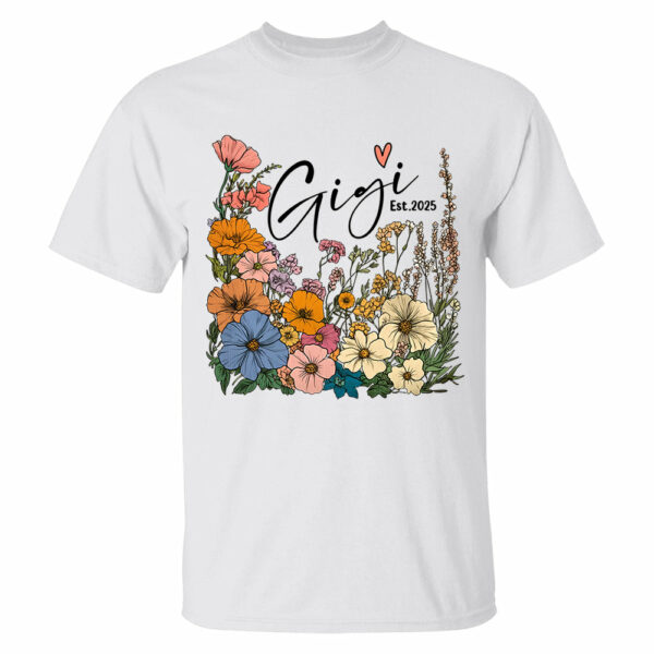 Gigi Vintage Floral Shirt - Custom Grandma With Grandkids, Gift for Mother's Day NA04 - Image 4