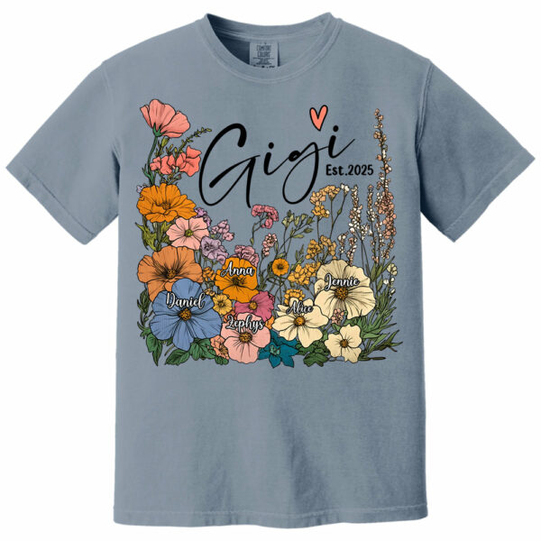 Gigi Vintage Floral Shirt - Custom Grandma With Grandkids, Gift for Mother's Day NA04 - Image 12