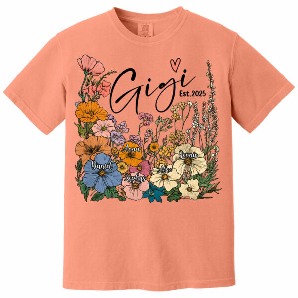 Gigi Vintage Floral Shirt - Custom Grandma With Grandkids, Gift for Mother's Day NA04 - Image 14