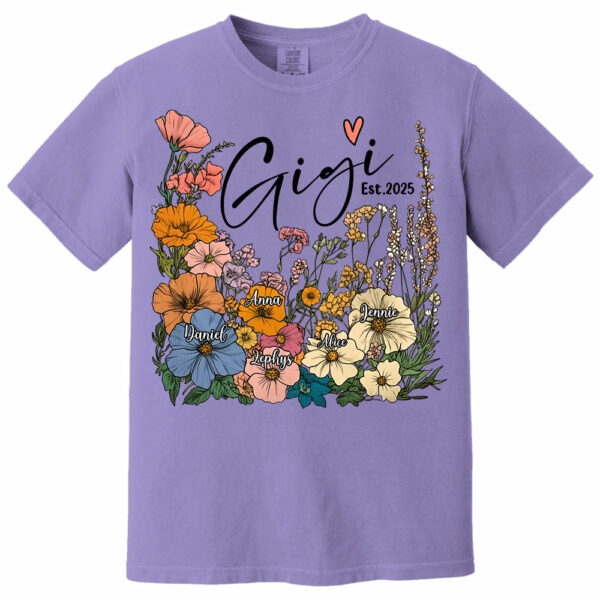Gigi Vintage Floral Shirt - Custom Grandma With Grandkids, Gift for Mother's Day NA04 - Image 13