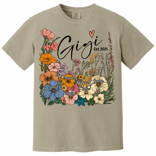 Gigi Vintage Floral Shirt - Custom Grandma With Grandkids, Gift for Mother's Day NA04 - Image 11