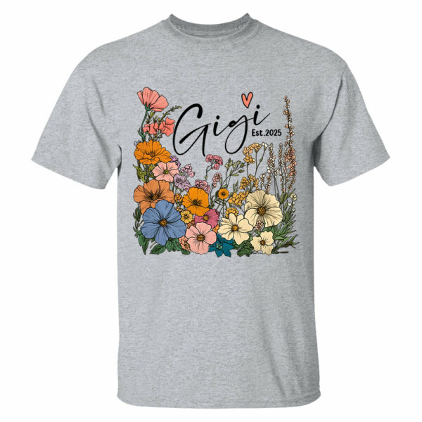 Gigi Vintage Floral Shirt - Custom Grandma With Grandkids, Gift for Mother's Day NA04 - Image 6