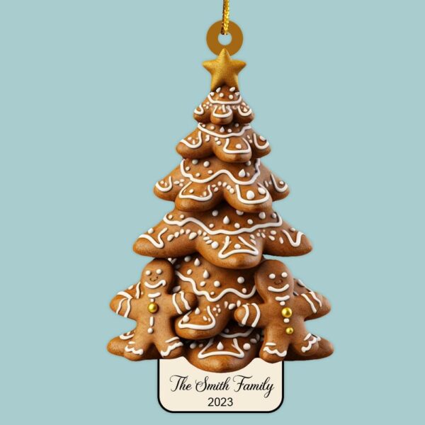 Gingerbread Christmas Tree Ornament,Gingerbread Ornament,Gingerbread Lover Keepsake,Gingerbread Home decor Xmas Light - Image 4
