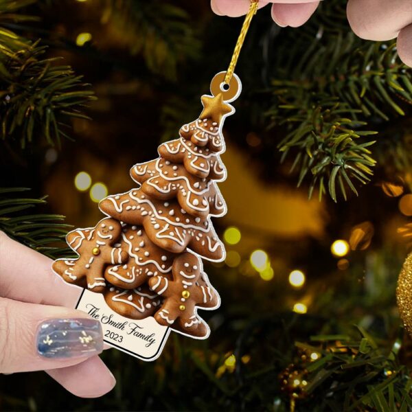 Gingerbread Christmas Tree Ornament,Gingerbread Ornament,Gingerbread Lover Keepsake,Gingerbread Home decor Xmas Light - Image 6