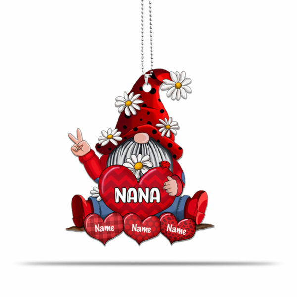 Gnomes With Hearts Car Ornament Personalized Ornament Gift For Grandma - Image 6