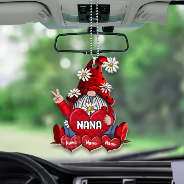 Gnomes With Hearts Car Ornament Personalized Ornament Gift For Grandma - Image 2