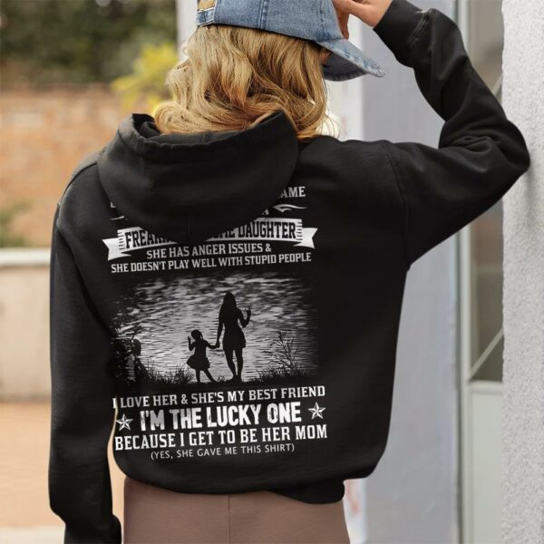 God Blessed Me When I Became A Proud Mom Of A Freaking Awesome Daughter Shirt Perfect Gift For Mom - Image 4