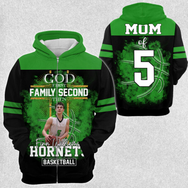 God First Family Second Then Basketball Personalized Photo All Over Print Shirt For Basketball Lovers - Image 5